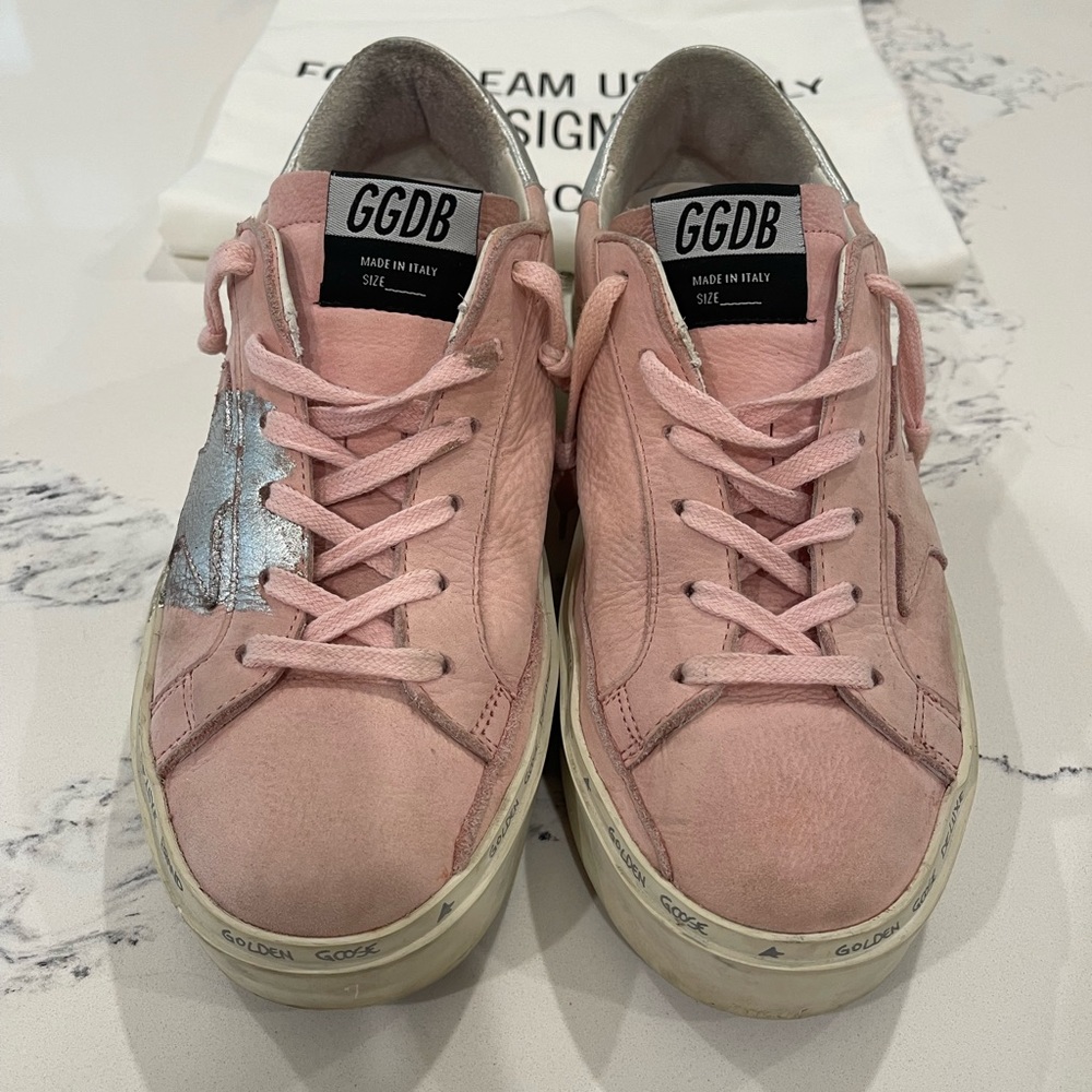 Golden Goose - Hi Stars. Pink suede. Size 37 - Picture 3 of 9